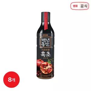 샘표 과일 흑초 백년동안 산수유석류 식후 음료 900ml 8병