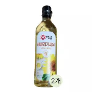 백설 해바라기씨유 900ml, 2개