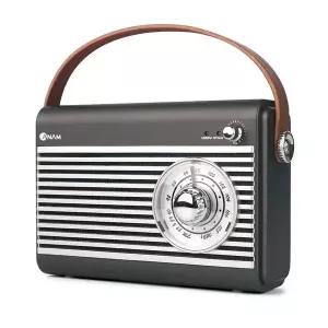 [아남] A-RT80 레트로 라디오 블루투스 스피커 휴대용 캠핑 5W FM USB AUX..[35740807]