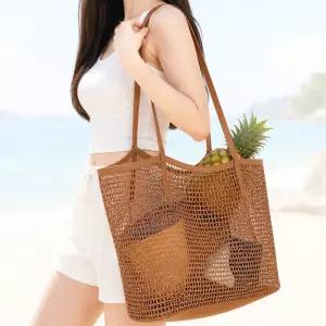 TLB 씨브리즈 메쉬 비치백 수영장 숄더가방