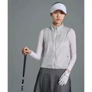 매장정품 빈폴 BEANPOLE GOLF 여성 경량 홑겹 타공믹스 베스트 - 라이트 그레이 BJ6336A062 723347