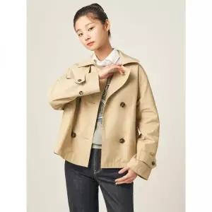 매장정품 빈폴 BEANPOLE LADIES 코튼 숏 더블 트렌치 베이지 (BF583TC01A) BF583TC01A 720876