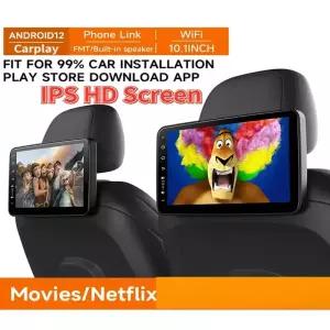 차량용 스크린 뒷좌석 모니터 레스트 TV 안 오토 CarPlay WiFi 영화/넷플릭스/유튜브 온라인 비디오