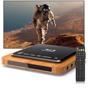 HDMI 및 AV, 돌비 디지털, USB 재생, 지역 A1 블루레이 및 모든 지역 DVD 지원을 갖춘 1080P 풀 HD 블루레이 플레이어, 리모컨 및 케이블 포함
