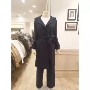 BCBG 체크 후드 핸드메이드 코트 B5DAH822