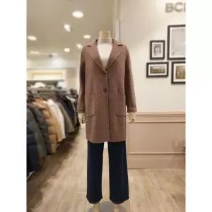 BCBG 싱글버튼 체크 핸드메이드 코트 B5DAH830