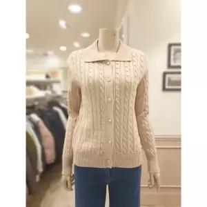 BCBG 알파카 케이블 가디건 B6A2K111