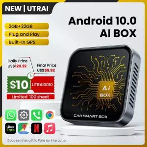 UTRAI 무선 Carplay 및 Android 자동 매직 박스 스마트 자동차 스트리밍 OEM 유선 용 플러그 앤 플레이