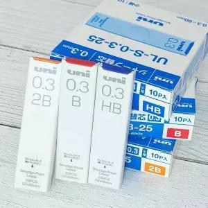 유니 PW07VM52 Smudge Proof Leads 0.3mm 샤프심 1다스(10통)