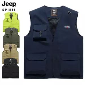 JEEP SPIRIT 남성 멀티포켓 작업조끼 아웃도어 낚시 캠핑 베스트