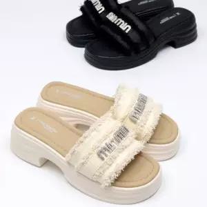 [제이시]제이시 데일리 큐빅 통굽 슬리퍼 5cm S211