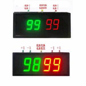 농구 경기용 LED 전자 점수판 24초 타이머 포함 뒤집기 방식 점수 표시판