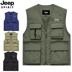 JEEP SPIRIT 멀티포켓 낚시조끼 남자 아웃도어 작업 메쉬 베스트