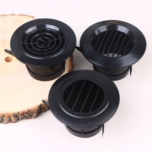 4가지  블랙 원형 덕트 환기 커버 S 에어 벤트 배출 밸브 그릴 공기 순환 75mm100mm125mm