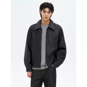 에잇세컨즈 페이크 레더 버티컬 라인 점퍼 애쉬 레더재킷 페이크레더 42523Z