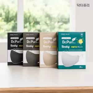 닥터퓨리 KFAD 비키 새부리형 비말차단 마스크 25매(5매입x5입) 대형 중형 컬러마스크