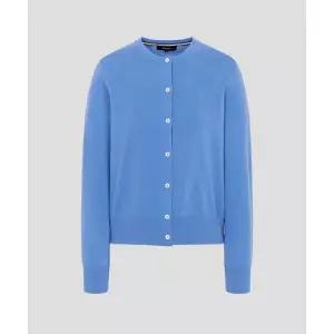 매장정품 빈폴 BEANPOLE LADIES [Essential] 코튼 라운드넥 가디건 카디건 스카이 블루 (BF615AE01Q) BF615