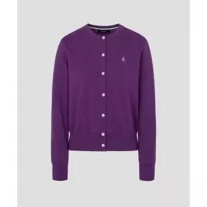 매장정품 빈폴 BEANPOLE LADIES [Essential] 코튼 라운드넥 가디건 카디건 퍼플 (BF615AE01U) BF615AE01U 7