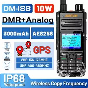 AIRITON DM88 무전기 디지털 아날로그 DMR IP68 방수 GPS 0W 듀얼 밴드 AES256 암호화 아마추어 휴대용