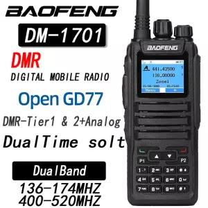 바오펑 DM70 DMR 디지털 무전기 듀얼 모드 아날로그+디지털 77 타임 슬롯 Tier 2 햄 아마추어 DR8