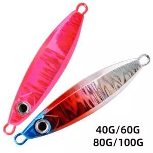 Pc 금속 지그 VIB 낚시 미끼 40g 60g 80g 00g 싱킹 스푼 겨울 참치 하드 얼음