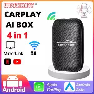 4 in Carplay 및 Auto Box 유선 Android 자동 자동차 용 무선 어댑터에 Smart Ai WiFi rrorLink For VW