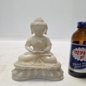 천연 백옥 석가좌상 높이15cm무게712g 단초마을 골동품/수집품/도자기