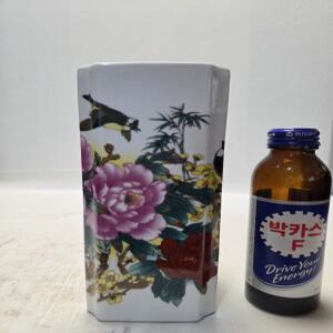 근대사 화조문 백자 필통 높이18cm무게518g 단초마을 골동품/수집품/도자기