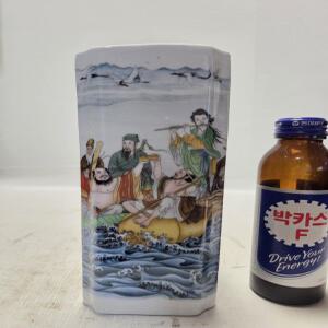 청대 팔선도 백자 필통 높이18cm 단초마을 골동품/수집품/도자기