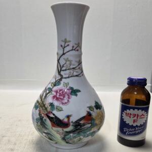청대 화조문 백자 주병 높이27cm무게594g 단초마을 골동품/수집품/도자기