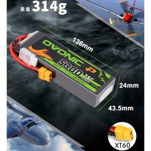 지속형 OVONIC 4S 장시간 XT60 90MM 항공기용 RC 5300MAH