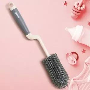 납작 실리콘 젖병 솔 회전형 젖병 솔 텀블러 세척솔 브러쉬 WFNUSAN