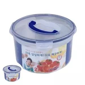 김치통 쿨맥시2 원형밀폐용기(손잡이)2L