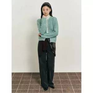 매장정품 빈폴 BEANPOLE LADIES [B. my] 알파카 혼방 니트 집업 가디건 카디건 라이트 그린 (BF5X5AN01L) B