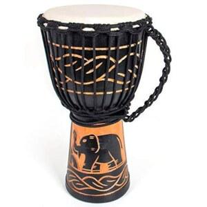 DJEMBE 드럼 AKLOT 아프리카 드럼 손으로 성인 3CM 8인치 마호가니 드럼헤드 염소가죽 20 초보자 조각한