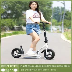 성인용 수동킥보드 큰바퀴 접이식 커플 이륜 경량 링 A