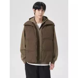 에잇세컨즈 하이넥 패딩 베스트 브라운 경량패딩 패딩점퍼 264Y38EYED 4639031