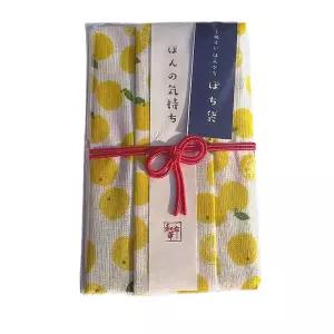 일본제 면 손수건 28x34cm (유자)/가제/여성/데일리/아기용/단체선물/부드러운/신생아/흡수력/출산준비