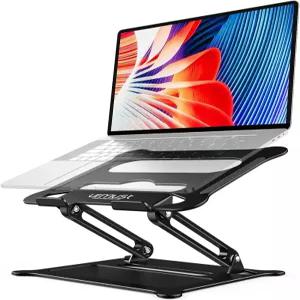 Urmust 노트북 스탠드 홀더 조절 가능 휴대용 컴퓨터 라이저 에어 프로 Dell XPS Lenovo 모든 056 블랙
