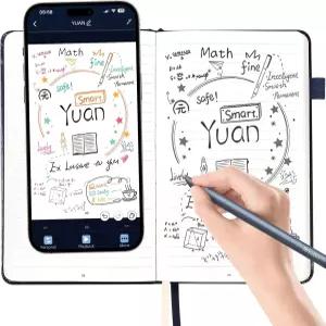 펜이 장착된 위안 스마트 디지털 노트북 노트용 회의 클래스 생성 저장 및 앱(iOS/안드로이드)을 통한 필기