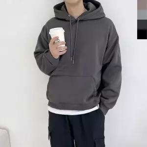 남자 기모 후드티 양털 후드 겨울 오버핏