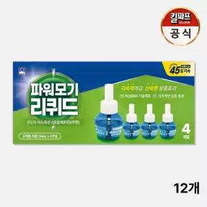 굿나잇 파워모기리퀴드 리필 29mL x 4 리필팩 12개 킬파프 전자모기향 모기