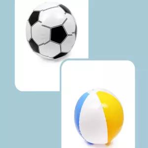 에센셜플러스 어린이 물놀이 비치볼 축구공 무지개 공놀이 유치원물놀이