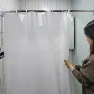 리폼 무지 방수 비닐 샤워커튼 화이트 80