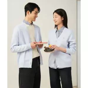 매장정품 빈폴 BEANPOLE MEN [Essential] 코튼 베럴비 가디건 카디건 - 라이트 그레이 (BC515AE102) BC515A