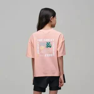 내셔널지오그래픽 키즈 K242GRG710 여아 워터 반팔티 PEACH 510960