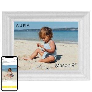 AURA MASON WI-FI 디지털 사진 프레임 무제한 휴대폰에서 WIRECUTTER의 화이트 쉬운 | 선물용 앱에서 보내기 설치 빠르고 무료 저장 최고의