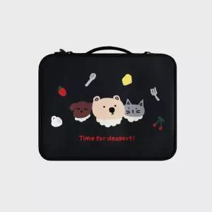 김하찬 디저트 타임 맥북 노트북 가방 블랙 13인치 15인치 17인치_3 Sizes 503543Moony