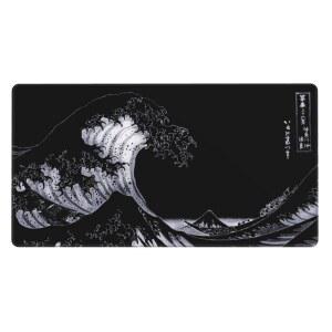 MTG 플레이매트 다크 그레이트 웨이브 보드 카드 패드 트레이딩 핸드 59.7X34.8CM(23.5X13.7인치) 데스크 표면 플레이 베이스 매끄러운 엣지 게임 고무 스티치 오리지널 페인팅 매트 TCG