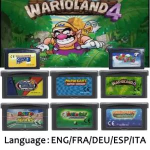 말리 EUR 버전 GBA 게임 카트리지 32비트 비디오 콘솔 카드 시리즈 슈퍼 와리오 랜드4